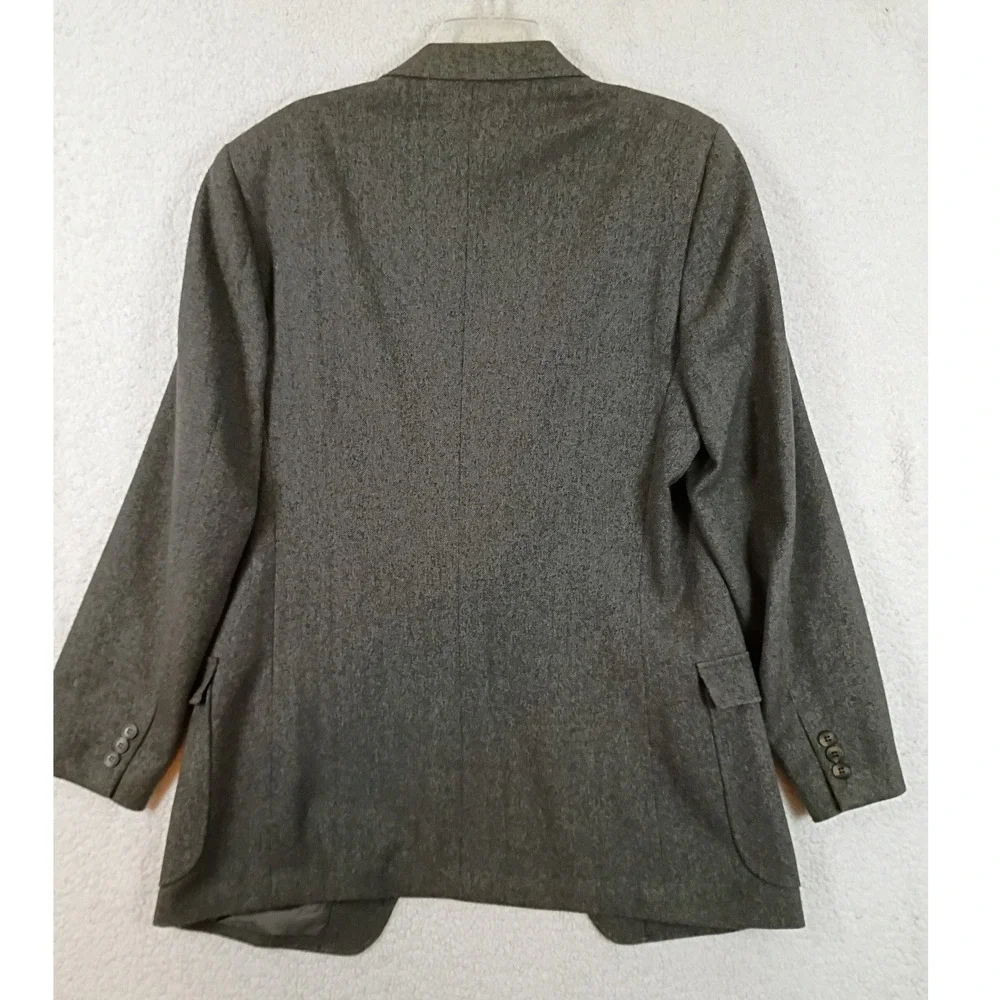 Patagonia Vintage 80s Blazer Mens 44L Gray Herringbone Tweed Sport Coat Rare